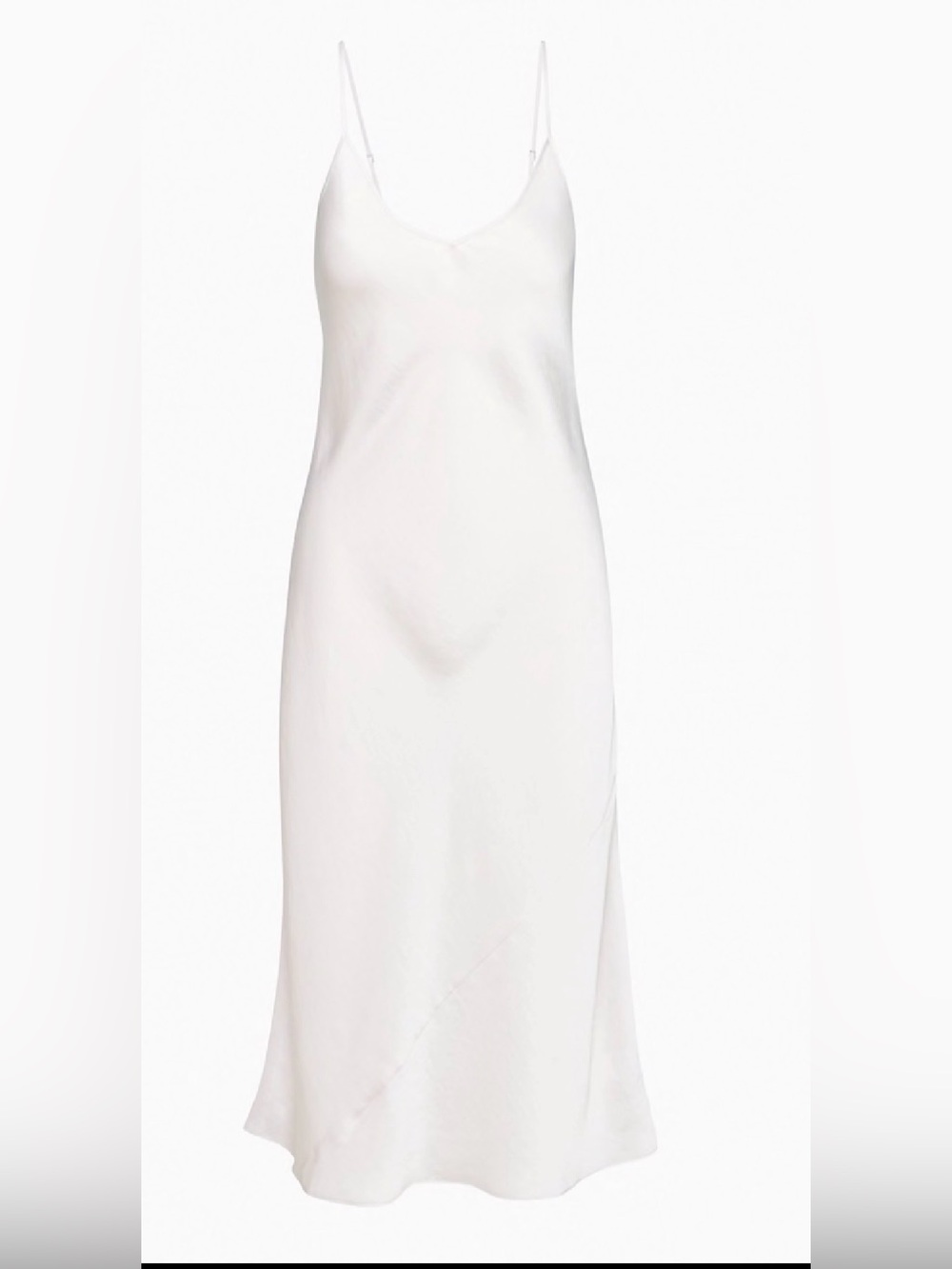 Aritzia Wilfred Ivory Satin Slip Midi Dress XXXL - Picture 13 of 13